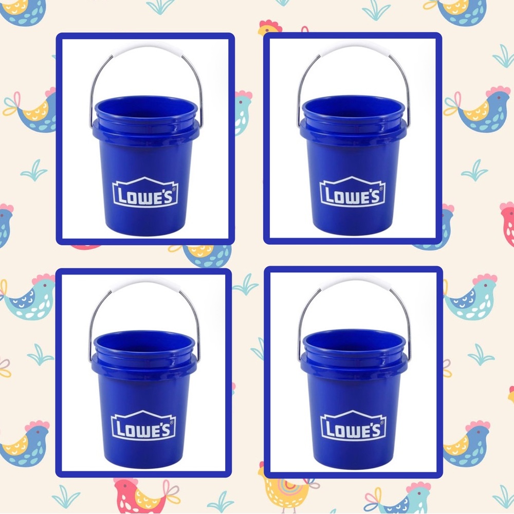NWT | Lowe's Mini Buckets | 0.42 QT Blue Storage Buckets | Set of 4